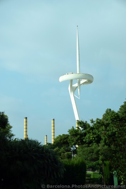 Modern White Tall Sculpture near Palau Sant Jordi Barcelona.jpg