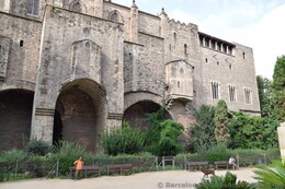 Barcelona Old City Wall next to Placa de Ramon Berenguer el Gran Dog Park.jpg