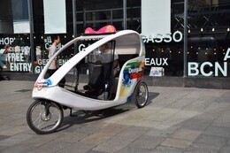 Desigual Trixi 3 Wheel Tricycle Vehicle near Barcelona Cathedral.jpg