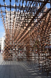 Under the Wooden Lattice Sculpture of Barcelona.jpg