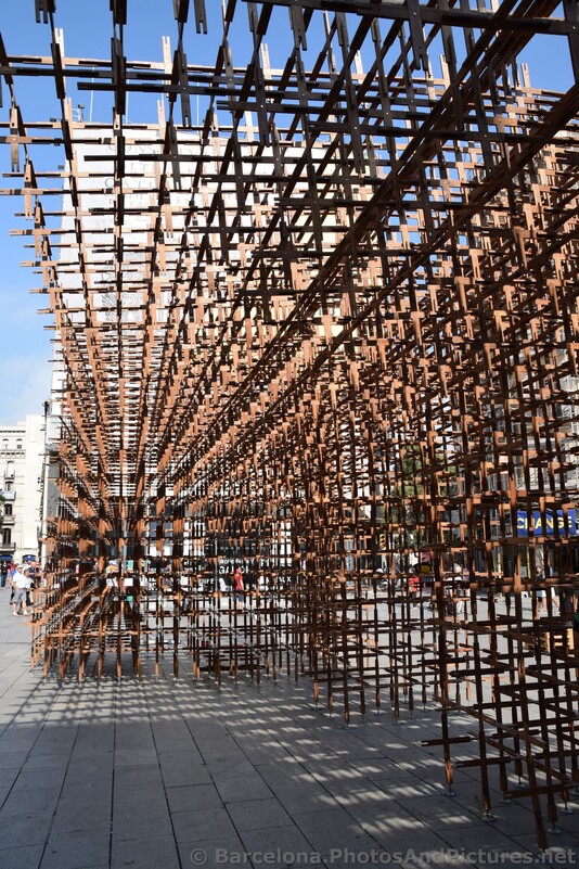 Under the Wooden Lattice Sculpture of Barcelona.jpg