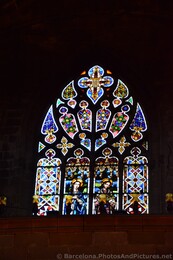 Stained Color Glass Window of Barcelona Cathedral.jpg