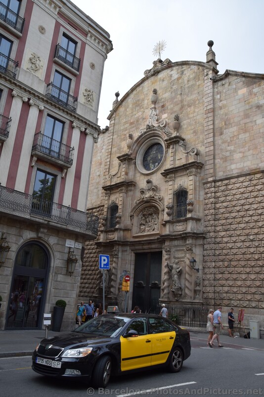 Taxi @ La Rambla in front of Church of Bethlehem Entrance.jpg