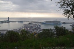 Barcelona Ocean Skyline with Oasis of Seas Cruise Ship Docked.jpg