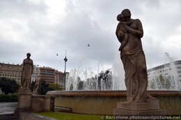 Catalunya Square Fountain Statue of Woman with Baby .jpg