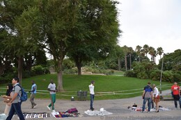 Local Spaniards selling goods at Jardins del Mirador.jpg
